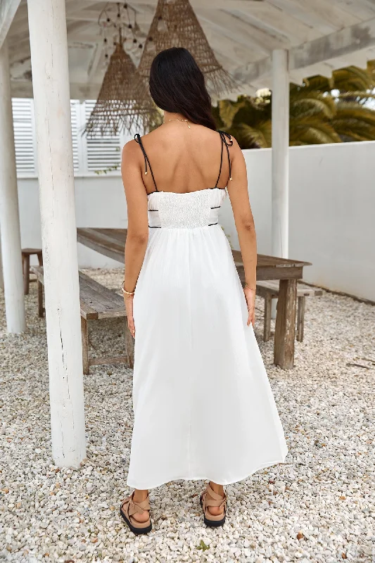 Across The River Maxi Dress White