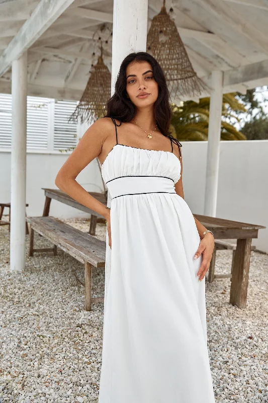 Across The River Maxi Dress White