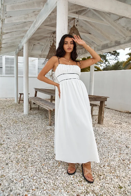 Across The River Maxi Dress White