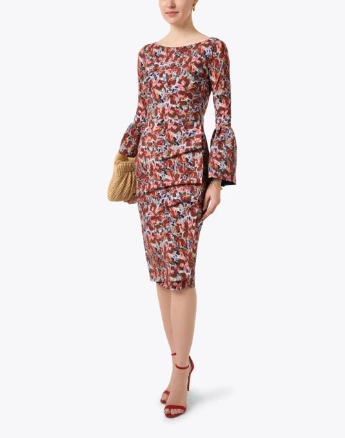 Addax Red Floral Print Dress