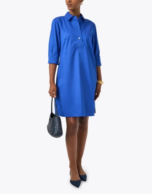 Aileen Blue Cotton Dress