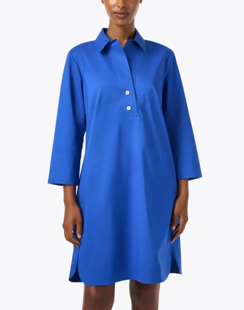 Aileen Blue Cotton Dress