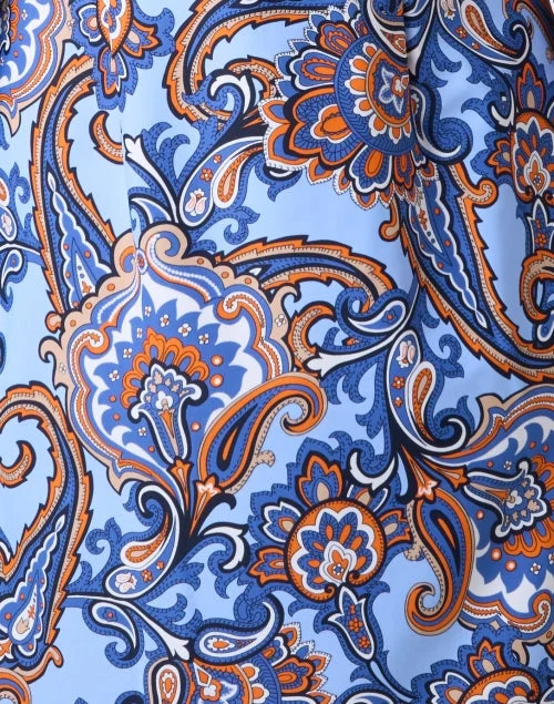 Anna Blue and Orange Print Dress