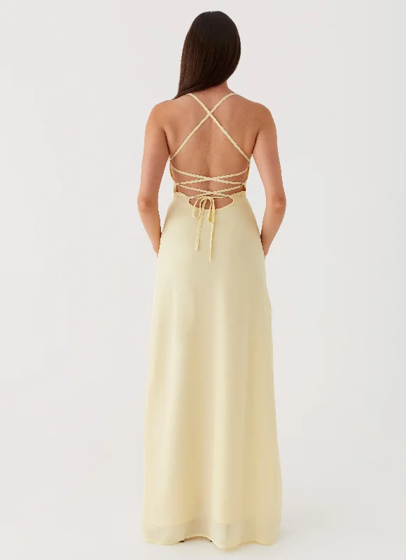 Aveline Bustier Maxi Dress - Yellow