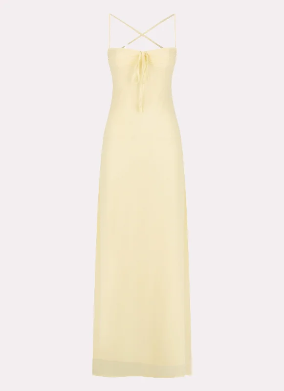 Aveline Bustier Maxi Dress - Yellow