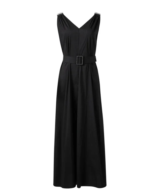 Black Cotton Maxi Dress