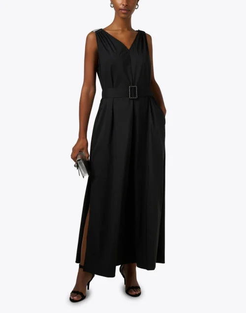 Black Cotton Maxi Dress