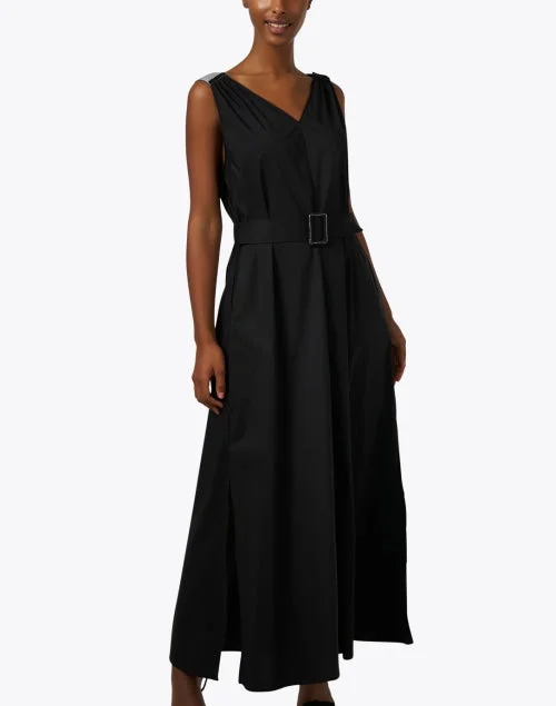 Black Cotton Maxi Dress