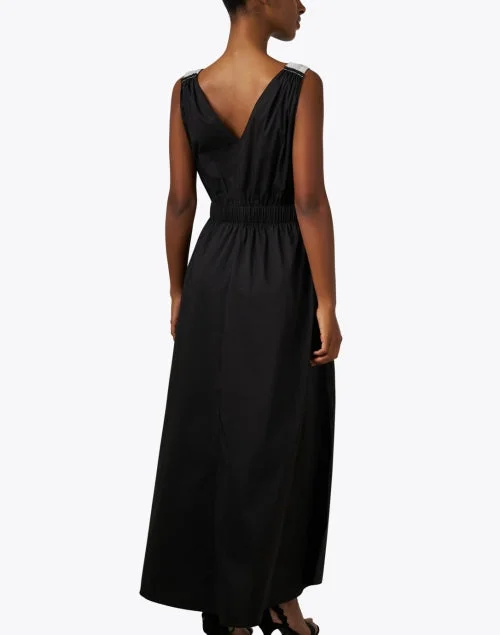 Black Cotton Maxi Dress