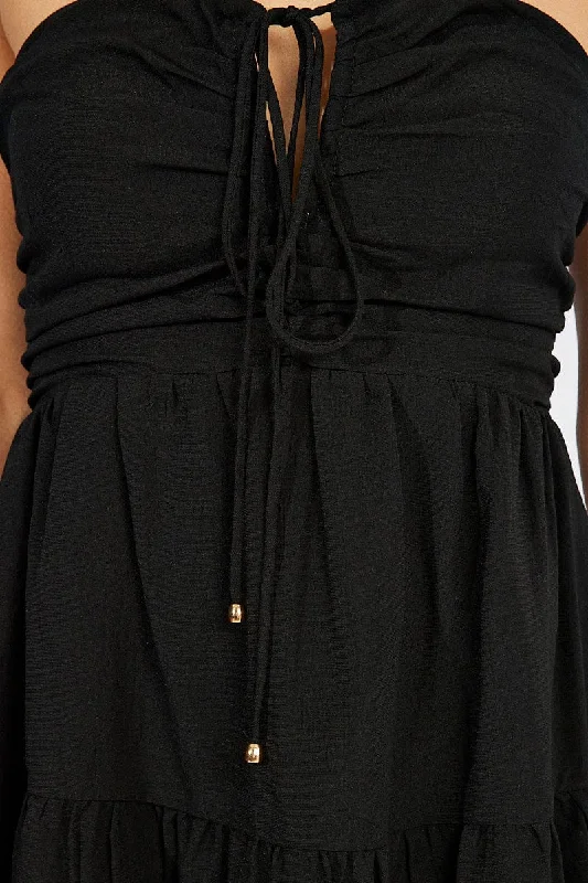 Black Fit And Flare Dress Mini