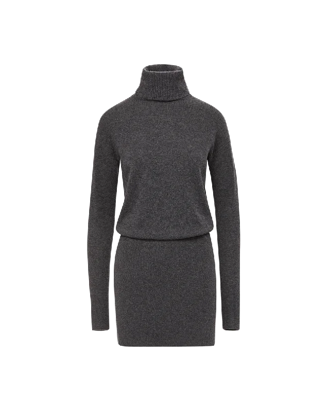 Cassidy Merino Wool Turtleneck Mini Dress