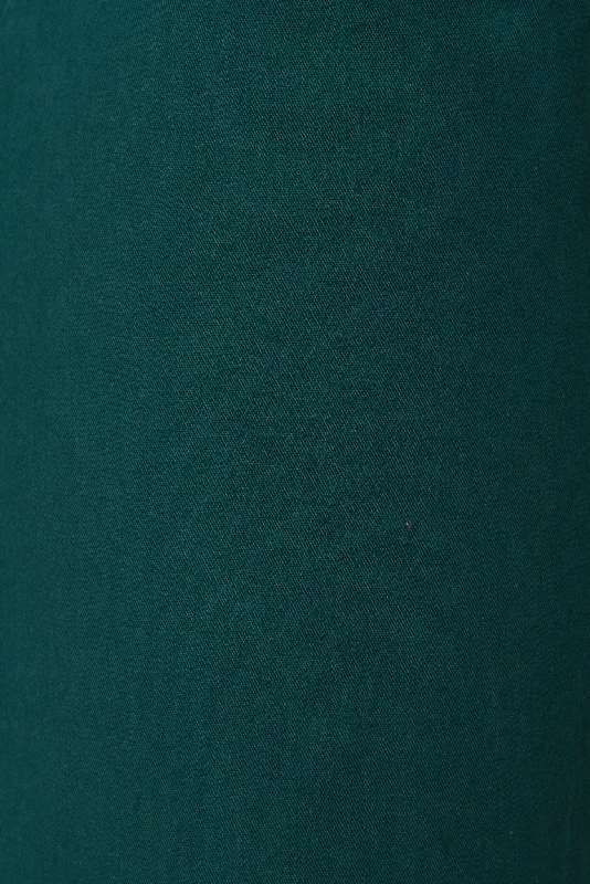 Cheviot Zip Dress In Emerald Cotton