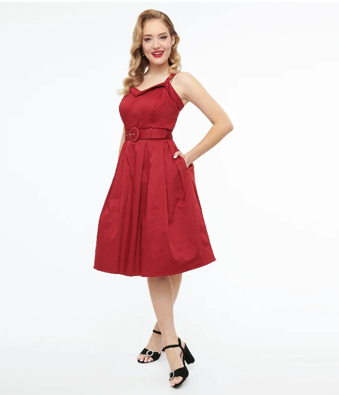 Collectif 1950s Red Dorothy Swing Dress