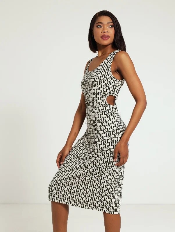 Cutout Slinky Dress