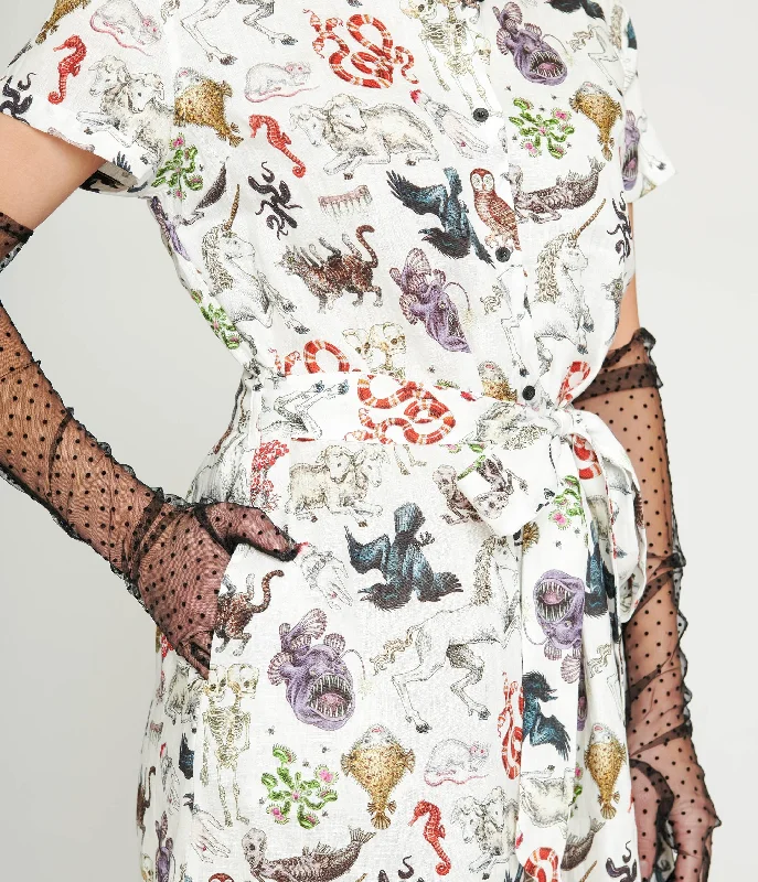 Pretty Snake Freak Of Nature Print Shirt Dress