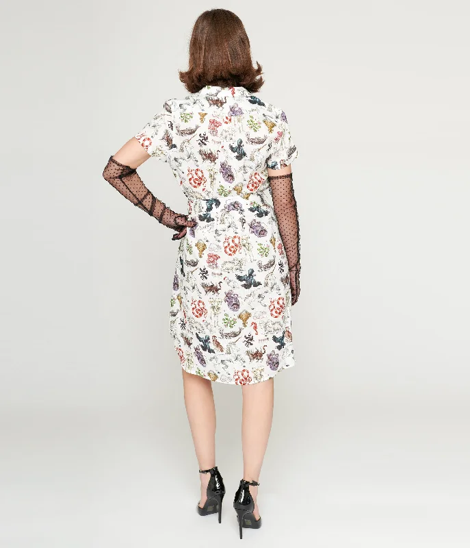 Pretty Snake Freak Of Nature Print Shirt Dress