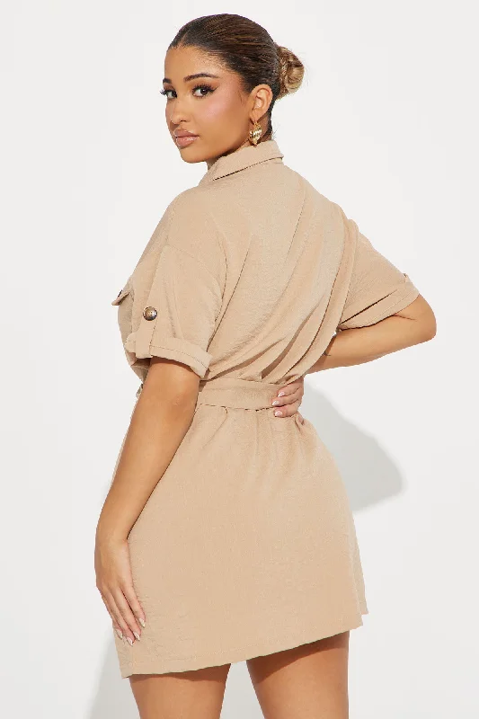 Freya Airflow Mini Dress - Taupe