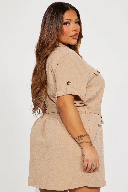 Freya Airflow Mini Dress - Taupe