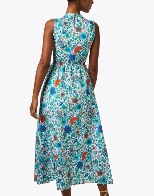 Gioia Blue Floral Smocked Dress