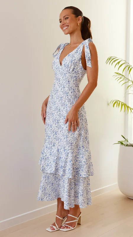 Idana Maxi Dress - Blue Floral