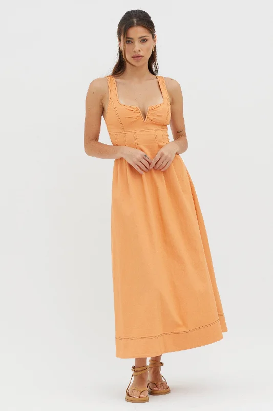 Isadore V-Bust Midi Dress Mango