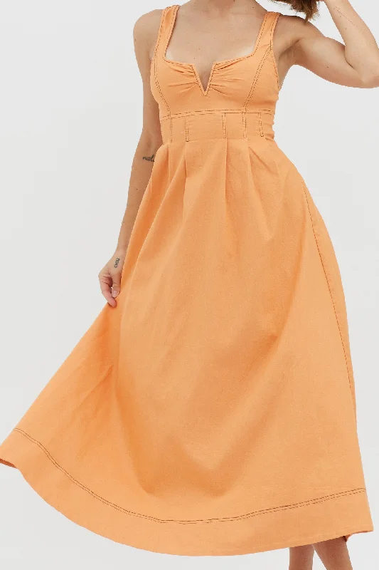 Isadore V-Bust Midi Dress Mango