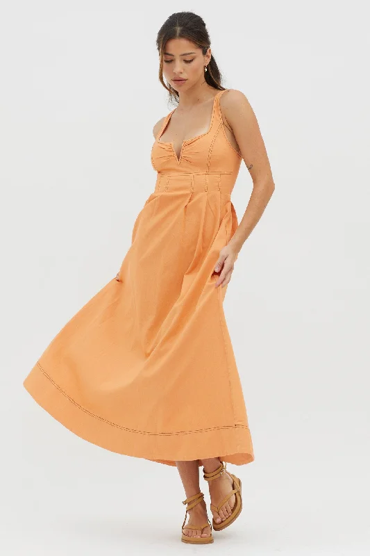 Isadore V-Bust Midi Dress Mango