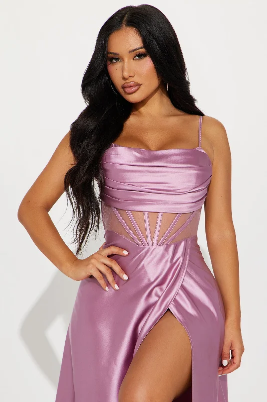 Kaylee Satin Gown - Mauve