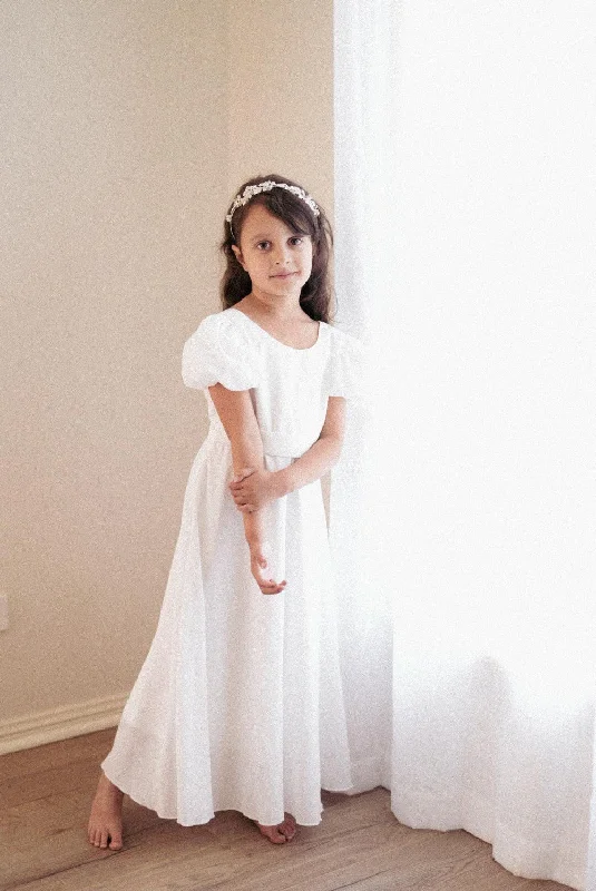 Leia Girls White Communion Dress