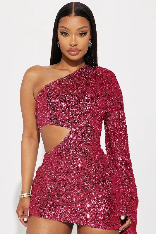 Leilani Sequin Mini Dress - Hot Pink