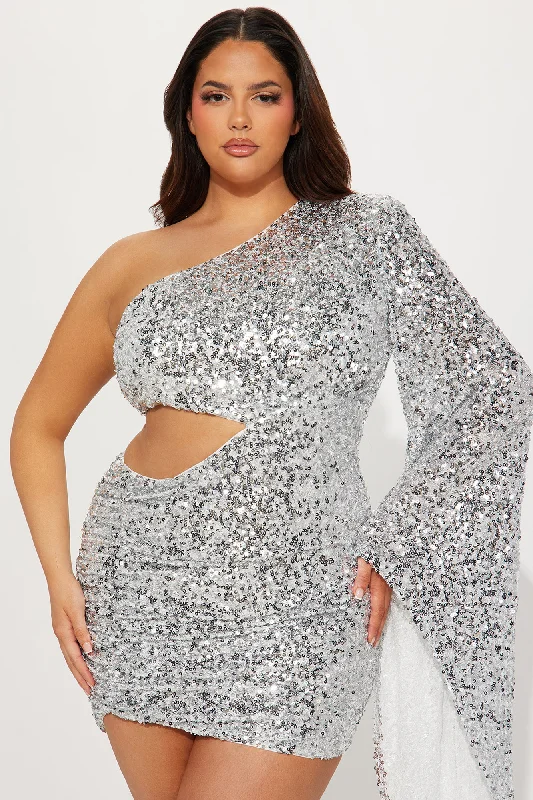 Leilani Sequin Mini Dress - Silver