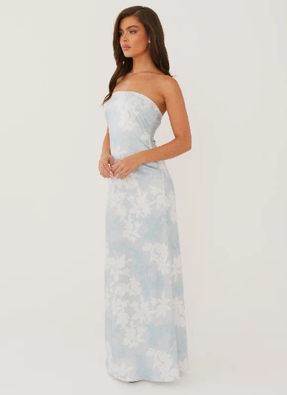 Love Me More Maxi Dress - Blue Blossom