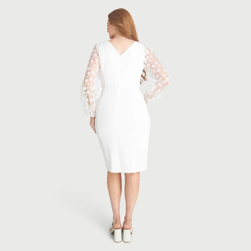 Lynette Ivory Cocktail Dress