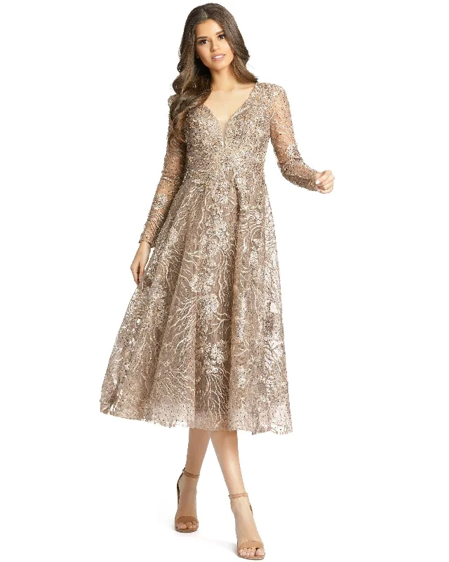 Mac Duggal 20286 Long Sleeve Short Cocktail Dress