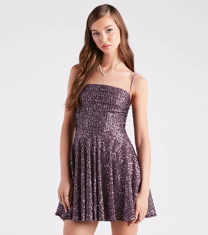 Marybelle Sequin A-Line Dress