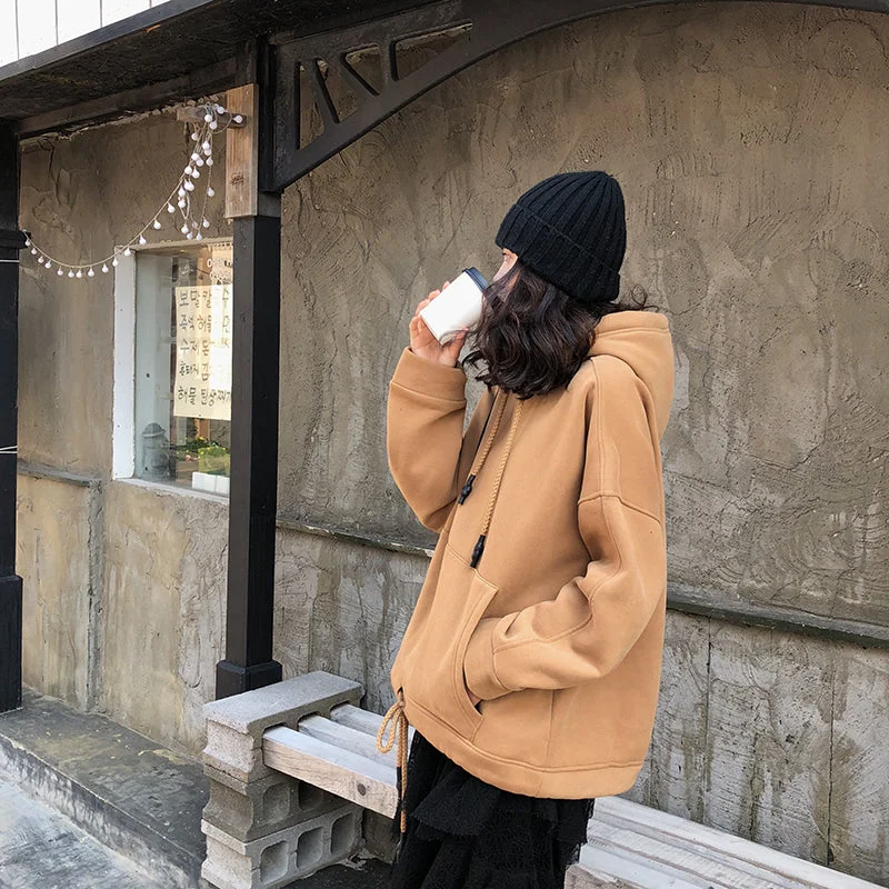 Flytonn-Korean style, Casual fashion, INS dressing, Lazy style, Graduation gift 
NO. 1167 THICK HOODIE