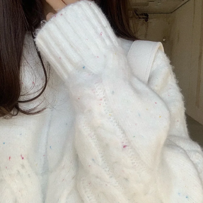 Flytonn-Korean style, Casual fashion, INS dressing, Lazy style, Graduation gift 
NO. 1172 CONFETTI SWEATER