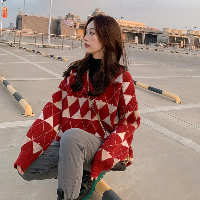 Flytonn-Korean style, Casual fashion, INS dressing, Lazy style, Graduation gift 
NO. 1237 TWO PIECE SWEATER