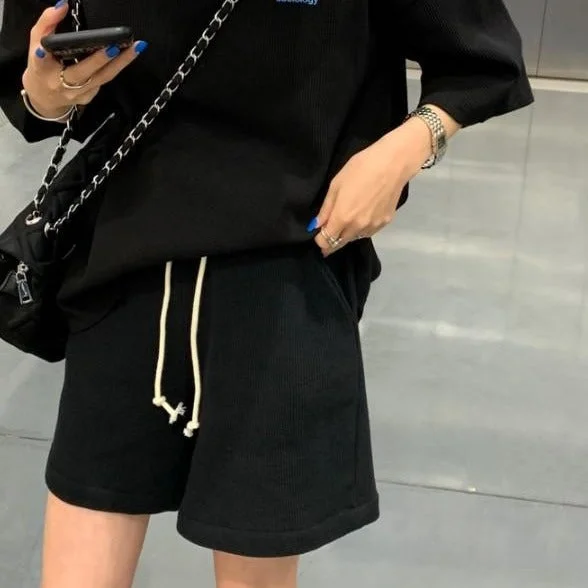 Flytonn-Korean style, Casual fashion, INS dressing, Lazy style, Graduation gift 
NO. 1372 WAFFLE SHORTS