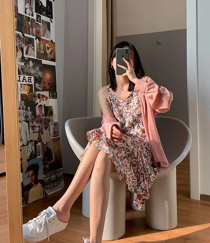 Flytonn-Korean style, Casual fashion, INS dressing, Lazy style, Graduation gift 
NO. 1409 BLOSSOM DRESS