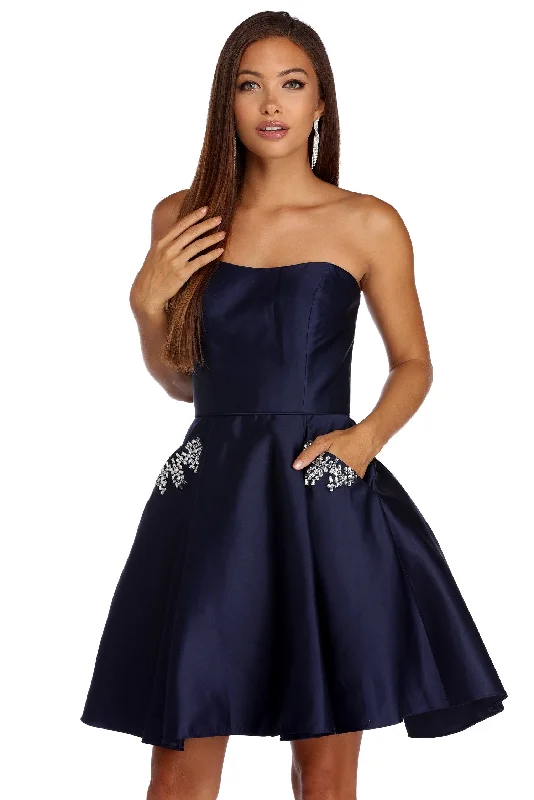 Noelle Formal Satin Party Dress