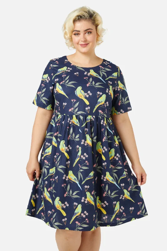 Parrot Smock Dress