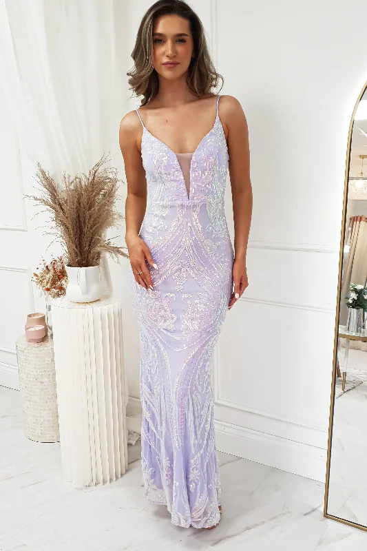 Persia Embellished Gown | Lilac