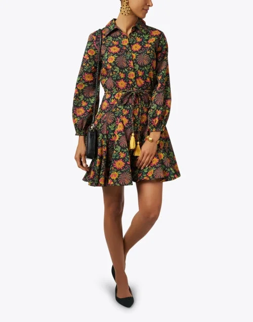 Poppy Multi Floral Print Shirt Dress