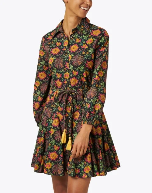 Poppy Multi Floral Print Shirt Dress