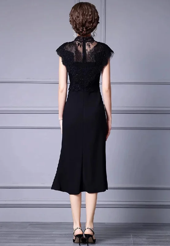 Remy Embroidery Lace Buttock Covering Fishtail Skirt Dress