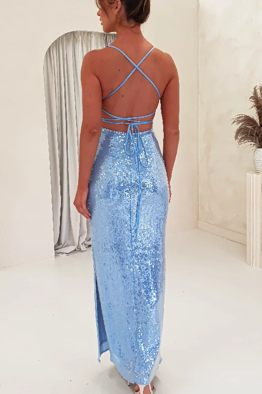 Renesmee Sequin Maxi Dress | Blue