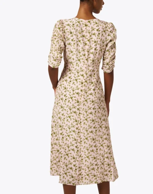 Rosamund Pink Floral Silk Dress