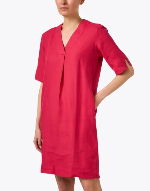 Rose Pink Linen Dress