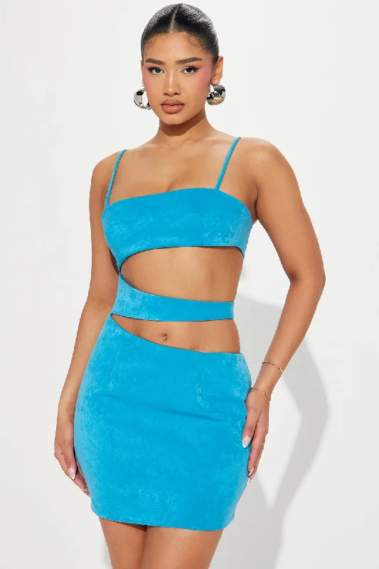 Rosie Cut Out Micro Mini Dress - Blue